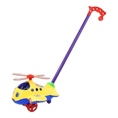 KiBcsLic Hand Push Flugzeug Auto Spielzeug Pädagogisches Spielzeug Cartoon Flugzeug Spielzeug Trolley für Kinder von KiBcsLic