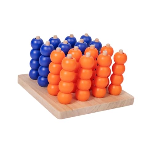 KiBcsLic Holzbrettspiel 3D Handgemachtes Vier in Einer Reihe Spiel für Anfänger Party Familien von KiBcsLic