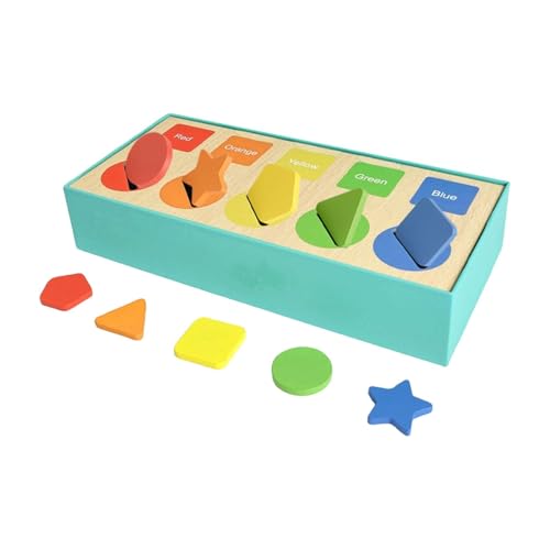 KiBcsLic Holzspielzeug Zum Sortieren von Farben Und Formen, Tragbares Sensorisches Spielzeug für Kinder KiBcsLic Holzspielzeug Zum Sortieren von Farben Und Formen, Tragbares Sensorisches Spielzeug für Kinder von KiBcsLic