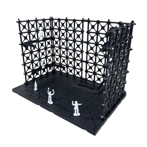 KiBcsLic Ineinander Greifende Ausstellungsbasis, Verwandelbares Roboterregal mit Modell Spielzeug Aufbewahrungsgarage für Schlafzimmer, Büro Mittelstück, 21.5 cm X 14.3 cm X von KiBcsLic