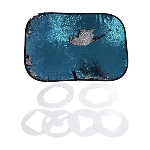 KiBcsLic Interaktive Paillettenwand mit Verschiedenen Formen für Kreatives Spielen, Blau von KiBcsLic