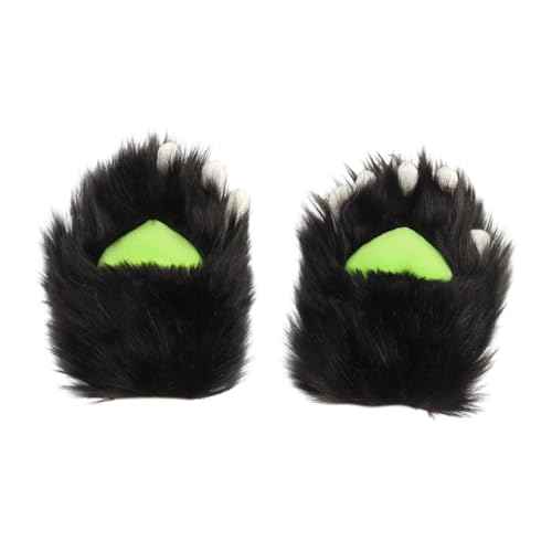 KiBcsLic Katzenpfotenhandschuhe, Cosplay-Requisiten für Bühnenauftritte, Festivals, Karneval, Schwarz Grün KiBcsLic Katzenpfotenhandschuhe, Cosplay-Requisiten für Bühnenauftritte, Festivals, Karneval, Schwarz Grün von KiBcsLic