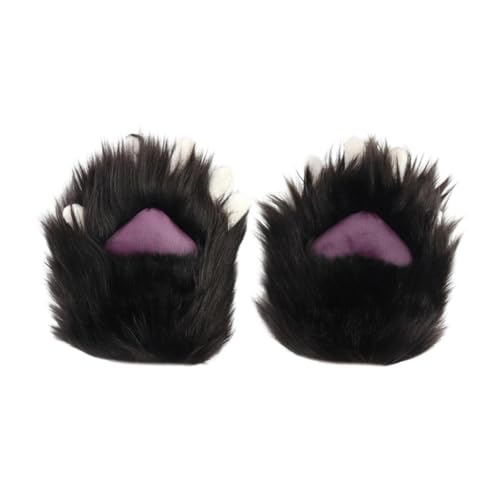KiBcsLic Katzenpfotenhandschuhe, Cosplay-Requisiten für Bühnenauftritte, Festivals, Karneval, Schwarz Lila KiBcsLic Katzenpfotenhandschuhe, Cosplay-Requisiten für Bühnenauftritte, Festivals, Karneval, Schwarz Lila von KiBcsLic