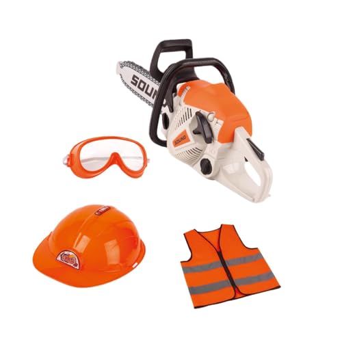 KiBcsLic Kettensägen Spielzeug für Kinder, Elektrisches Set mit Arbeiterweste, Gartenspielzeug Im Freien, Style B KiBcsLic Kettensägen Spielzeug für Kinder, Elektrisches Set mit Arbeiterweste, Gartenspielzeug Im Freien, Style B von KiBcsLic