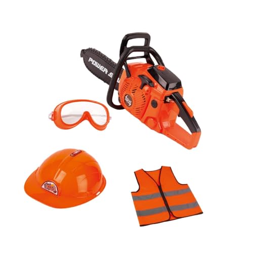 KiBcsLic Kettensägen Spielzeug für Kinder, Elektrisches Set mit Arbeiterweste, Gartenspielzeug Im Freien, Style C KiBcsLic Kettensägen Spielzeug für Kinder, Elektrisches Set mit Arbeiterweste, Gartenspielzeug Im Freien, Style C von KiBcsLic