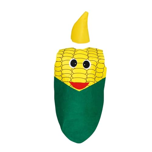 KiBcsLic Kinder Obstkostüm Outfit, Cosplay, Süßes, Leichtes, Kinderkostüm, Verkleiden Sie Sich für Bühnenauftritte, Partyzubehör, Mais von KiBcsLic