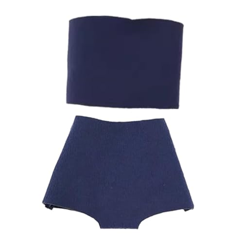 KiBcsLic Kleidung im Maßstab 1:6 für Damen, Set aus Tube-Top und Shorts, Dunkelblau KiBcsLic Kleidung im Maßstab 1:6 für Damen, Set aus Tube-Top und Shorts, Dunkelblau von KiBcsLic