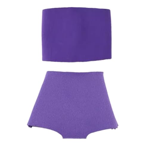 KiBcsLic Kleidung im Maßstab 1:6 für Damen, Set aus Tube-Top und Shorts, Hellviolett KiBcsLic Kleidung im Maßstab 1:6 für Damen, Set aus Tube-Top und Shorts, Hellviolett von KiBcsLic