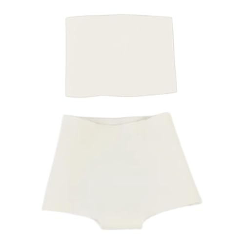KiBcsLic Kleidung im Maßstab 1:6 für Damen, Set aus Tube-Top und Shorts, Weiß KiBcsLic Kleidung im Maßstab 1:6 für Damen, Set aus Tube-Top und Shorts, Weiß von KiBcsLic
