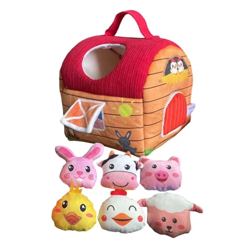KiBcsLic Kuscheltiere Vom Bauernhof, Spielzeug mit Bauernhoftieren, Hand Augen Koordination, Schönes Spielset Spielzeug für Kinder, Kinder, Geschenke, Style A von KiBcsLic