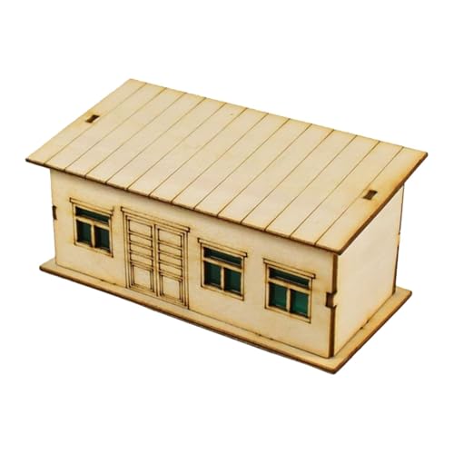 KiBcsLic Maßstab 1:64 Miniatur-Holzhaus-Architektur-Szene DIY-Gebäude für Geburtstagsgeschenk, Style C von KiBcsLic