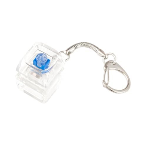 KiBcsLic Mechanische Tasten Zubehör Party Supplies Fidget Schlüsselanhänger Tragbar für Geschenk Teenager Büro Zuhause, Klar, 1 Tastaturen von KiBcsLic