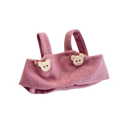 KiBcsLic Mini Puppenhose, Puppenkleidung, Spielzeug, Süße Puppenkleidung, Puppen Overallhose für 17 Cm/15 cm Puppen, Dunkelpink von KiBcsLic