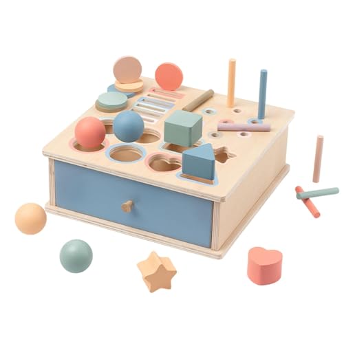 KiBcsLic Objektkonsistenzbox, Holz, Bildung, Frühes Lernen, Farbformsortierer, Passendes Spielzeug für Kinder, Jungen Und Mädchen, Kindergeschenk, 4 in 1 KiBcsLic Objektkonsistenzbox, Holz, Bildung, Frühes Lernen, Farbformsortierer, Passendes Spielzeug für Kinder, Jungen Und Mädchen, Kindergeschenk, 4 in 1 von KiBcsLic