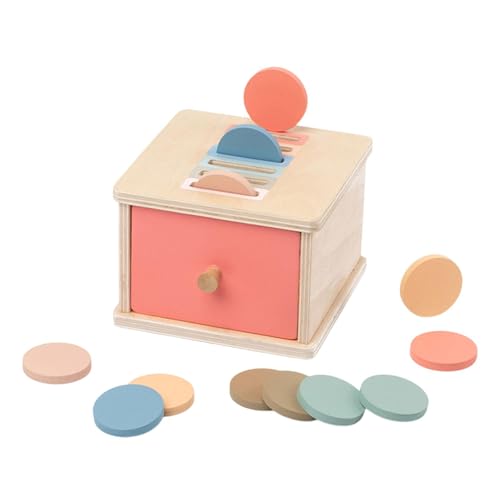 KiBcsLic Objektkonsistenzbox, Holz, Bildung, Frühes Lernen, Farbformsortierer, Passendes Spielzeug für Kinder, Jungen Und Mädchen, Kindergeschenk, Münzbox KiBcsLic Objektkonsistenzbox, Holz, Bildung, Frühes Lernen, Farbformsortierer, Passendes Spielzeug für Kinder, Jungen Und Mädchen, Kindergeschenk, Münzbox von KiBcsLic