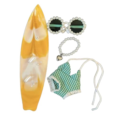 KiBcsLic Puppenkleidung Mini-Bademode mit Punkten für 17 cm große Puppen Stilvolle süße Strand-Berufsparty-Sonnenbrille mit Perlenrahmen, GrÜn KiBcsLic Puppenkleidung Mini-Bademode mit Punkten für 17 cm große Puppen Stilvolle süße Strand-Berufsparty-Sonnenbrille mit Perlenrahmen, GrÜn von KiBcsLic