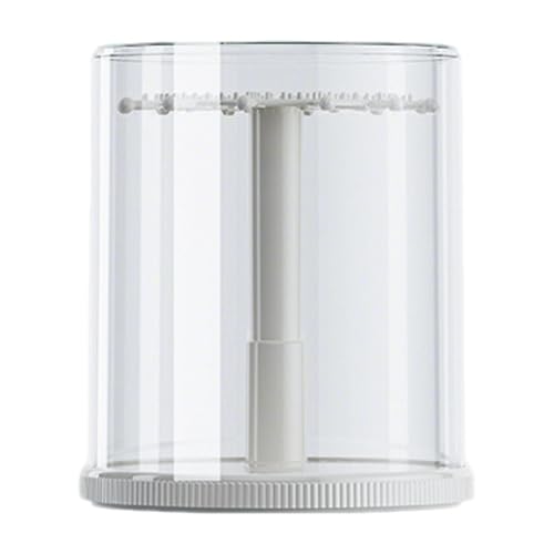 KiBcsLic Puppenvitrine für Schlüsselanhänger, Drehbares Design, Staubschutz für Kleine Figuren, Weiß KiBcsLic Puppenvitrine für Schlüsselanhänger, Drehbares Design, Staubschutz für Kleine Figuren, Weiß von KiBcsLic