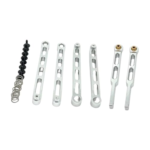 KiBcsLic RC Auto Achsen Zugstangen Set Metall Ersatzteile Vorder Und Hinterachse Zubehör Robuste Ausführung für Modellauto Fans Ersatz Bastler, Silber KiBcsLic RC Auto Achsen Zugstangen Set Metall Ersatzteile Vorder Und Hinterachse Zubehör Robuste Ausführung für Modellauto Fans Ersatz Bastler, Silber von KiBcsLic
