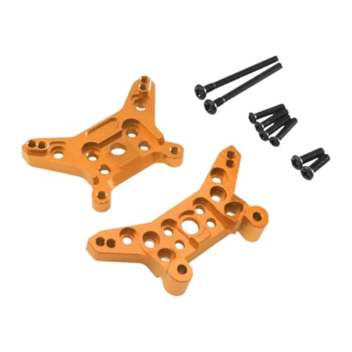 KiBcsLic RC Shock Towers Set Metall RC Auto Vorrichtung Stoßdämpferhalter Vorne Und Hinten Ersatzteile Upgrades für Modellauto Reparatur RC Fahrzeug Tuning, Gold von KiBcsLic
