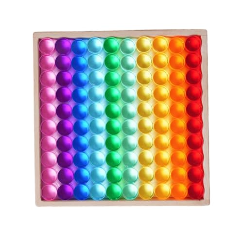 KiBcsLic Regenbogen Bauzylinder Set, Bausteine Set für Kinder von KiBcsLic