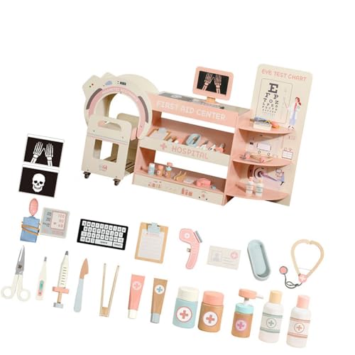 KiBcsLic Stationsset Aus Holz für Rollenspiele von Kindern, 114x29.5x72.5cm KiBcsLic Stationsset Aus Holz für Rollenspiele von Kindern, 114x29.5x72.5cm von KiBcsLic