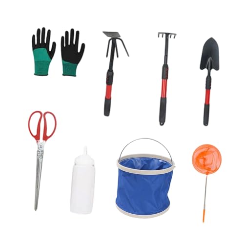KiBcsLic Strandspielzeug Set mit Eimer, Sieb Und Gabel für Muschelsammeln Und Graben, L KiBcsLic Strandspielzeug Set mit Eimer, Sieb Und Gabel für Muschelsammeln Und Graben, L von KiBcsLic