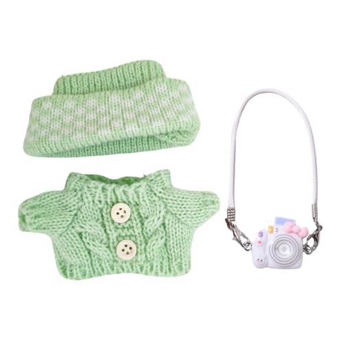 KiBcsLic Stylisches Puppenoutfit mit Pullover Und Accessoires für 15 Cm/17 cm Puppen, Geschenkset, GrÜn KiBcsLic Stylisches Puppenoutfit mit Pullover Und Accessoires für 15 Cm/17 cm Puppen, Geschenkset, GrÜn von KiBcsLic