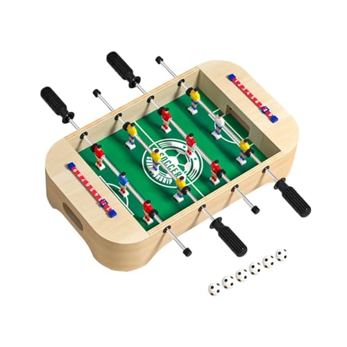 KiBcsLic Tischfußballtisch, Multifunktionales, Unterhaltsames Und Pädagogisches Fußballspiel Aus Holz mit Ball Und Anzeigetafel für Kinder auf Reisen Im Freien, L von KiBcsLic
