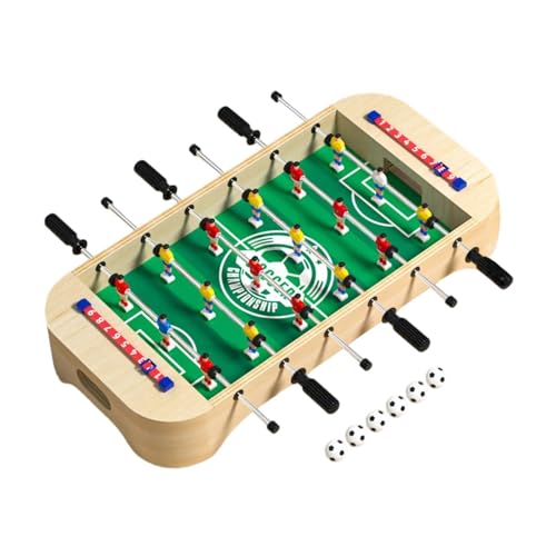 KiBcsLic Tischfußballtisch, Multifunktionales, Unterhaltsames Und Pädagogisches Fußballspiel Aus Holz mit Ball Und Anzeigetafel für Kinder auf Reisen Im Freien, S von KiBcsLic