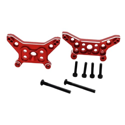 KiBcsLic Vorne Hinten Stoßdämpferhalterung Aluminium Zubehör Ersatzteile Repalcement Upgrades für 1/14 14211 RC Auto Leicht, Rot von KiBcsLic