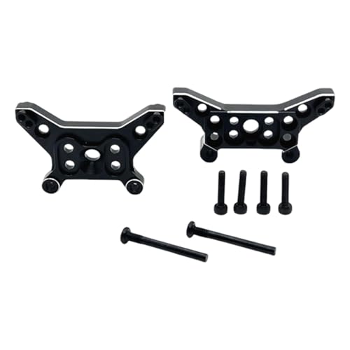 KiBcsLic Vorne Hinten Stoßdämpferhalterung Aluminium Zubehör Ersatzteile Repalcement Upgrades für 1/14 14211 RC Auto Leicht, Schwarz von KiBcsLic