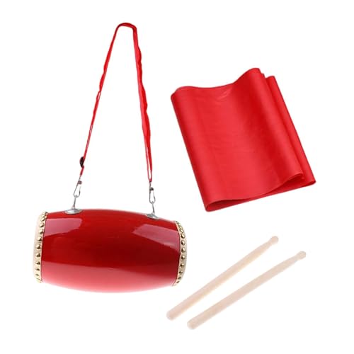 KiBcsLic Waist Drum Traditionelles Chinesisches Percussion Instrument Kinder Rhythmus Handtrommel mit Drumsticks Tragegurt Halstuch Aus PVC für Musikunterricht KiBcsLic Waist Drum Traditionelles Chinesisches Percussion Instrument Kinder Rhythmus Handtrommel mit Drumsticks Tragegurt Halstuch Aus PVC für Musikunterricht von KiBcsLic