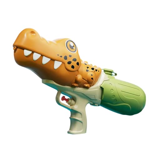 KiBcsLic Wassersprühspielzeug für Den Außenbereich, Strandspielzeug, Große Kapazität, Doppellöcher, Wassersauger für Schwimmbäder Im Freien für Kinder, Dinosaurier Orange von KiBcsLic