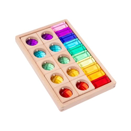 KiBcsLic Würfelblöcke Set Aus Holz, Sensorisches Training, Stapelspiel für Jungen Und Mädchen, Kinder KiBcsLic Würfelblöcke Set Aus Holz, Sensorisches Training, Stapelspiel für Jungen Und Mädchen, Kinder von KiBcsLic