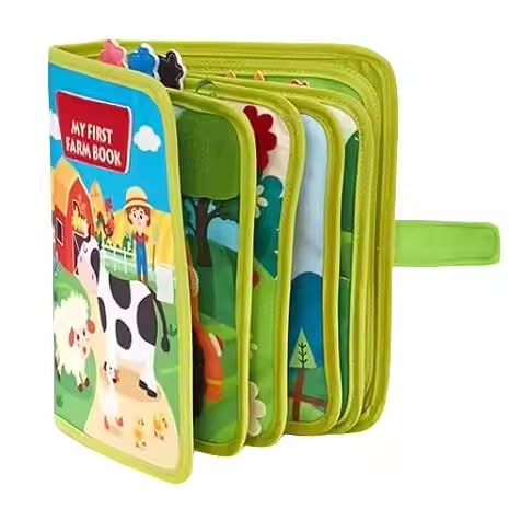 Kibi Reisespiel ohne Bildschirme, Montessori Lernbuch, 20 in 1, für Kinder 12 m + taktiles Buch für Kinder vor der Kindheit, Aktivitäten des praktischen Lebens, Kombinationsspiele und Sortierspiele von Kibi Store