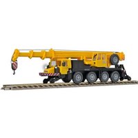 KIBRI 10558 H0 Zweiwege Mobilkran LTM 1050-4 GleisBau mit LED- Beleuchtung, Funktionsbausatz von Kibri