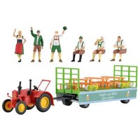 KIBRI 12226 H0 LANZ Traktor mit Festwagen und 6 Figuren KIBRI 12226 H0 LANZ Traktor mit Festwagen und 6 Figuren von Kibri