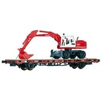 KIBRI 26258 H0 Niederbordwagen mit ATLAS Radbagger, Fertigmodell KIBRI 26258 H0 Niederbordwagen mit ATLAS Radbagger, Fertigmodell von Kibri