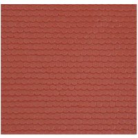 KIBRI 34140 H0 Biberschwanzdachplatte mit Firstziegel, L 20 x B 12 cm von Kibri