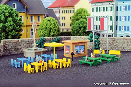 Kibri 36694 Z Deko-Set Brunnen und Park von Kibri