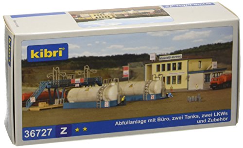 Kibri 36727 - Z Abfüllanlage mit Büro, Zwei Tanks, Zwei LKWs, und Zubehör, Modelleisenbahn von Kibri