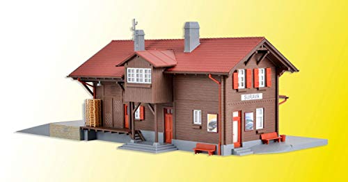 Kibri 39519 - H0 Bahnhof Surava inklusiv Hausbeleuchtungs-Startset, Fahrzeug von Kibri