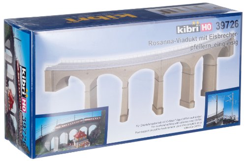 Kibri 39726 - H0 Rosanna Viadukt eingleisig mit Eisbrecher Pfeilern von Kibri