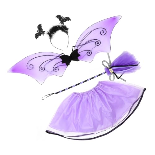 Kichvoe 1Satz Flügelrock für Halloween Cosplay Kleid mit Haarband Teiliges Bat Wings Tüllkostüm für Körpergrößen Kostüm für Partys Kichvoe 1Satz Flügelrock für Halloween Cosplay Kleid mit Haarband Teiliges Bat Wings Tüllkostüm für Körpergrößen Kostüm für Partys von Kichvoe