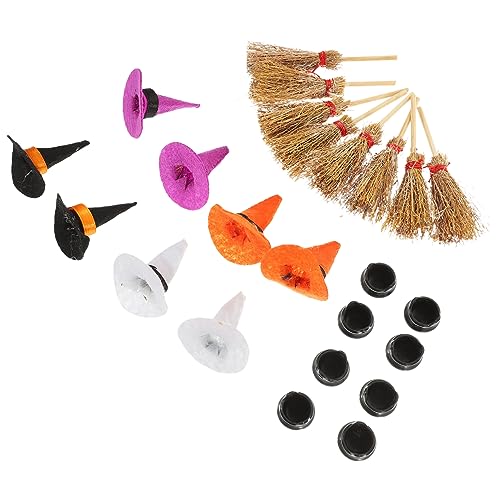 Kichvoe 1Satz Hexenhut mit Besen und Kessel Teiliges Halloween Dekorationsset für Kreative Bastelprojekte im Lebendige Farben und Einzigartige Designs Kichvoe 1Satz Hexenhut mit Besen und Kessel Teiliges Halloween Dekorationsset für Kreative Bastelprojekte im Lebendige Farben und Einzigartige Designs von Kichvoe