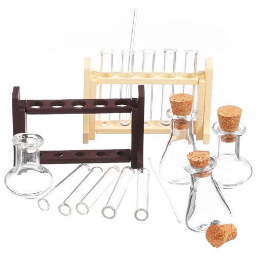 Kichvoe 2 Sets Puppenhaus Reagenzglas Dekoration Miniatur Glas Reagenzglas Rack Mini Schmuck Kichvoe 2 Sets Puppenhaus Reagenzglas Dekoration Miniatur Glas Reagenzglas Rack Mini Schmuck von Kichvoe