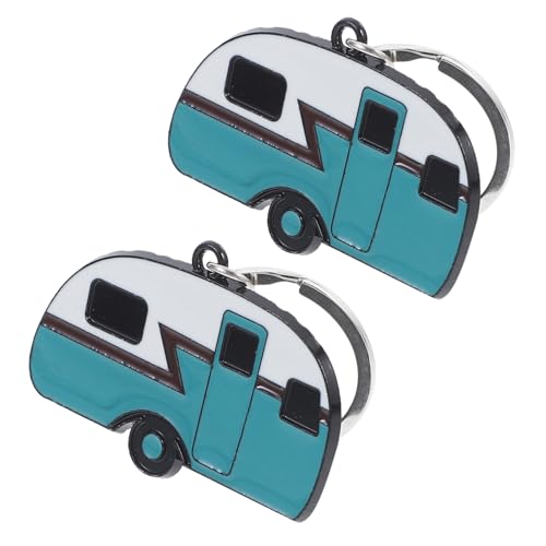 Kichvoe 2 Stück Camper Schlüsselanhänger aus Metall Niedliche Wohnmobil Anhänger für Frauen Taschen und Handy Accessoires Vielseitig Einsetzbar für Jede Gelegenheit von Kichvoe