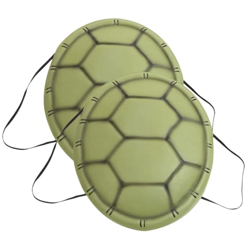 Kichvoe 2er-Set Halloween-Kostüm Eva Schildkrötenpanzer, Cosplay-Accessoire für Party, Grün, 44 x 35 x 7 cm Kichvoe 2er-Set Halloween-Kostüm Eva Schildkrötenpanzer, Cosplay-Accessoire für Party, Grün, 44 x 35 x 7 cm von Kichvoe