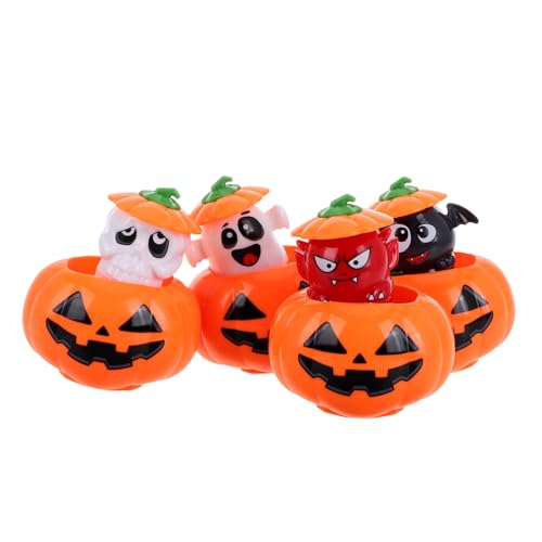 Kichvoe 4Stücke Halloween Aufziehspielzeug Mini Kürbisfiguren mit Mechanischem Füller für Goodie Bags Kreatives für Unterhaltsame Halloween Dekorationen Kichvoe 4Stücke Halloween Aufziehspielzeug Mini Kürbisfiguren mit Mechanischem Füller für Goodie Bags Kreatives für Unterhaltsame Halloween Dekorationen von Kichvoe