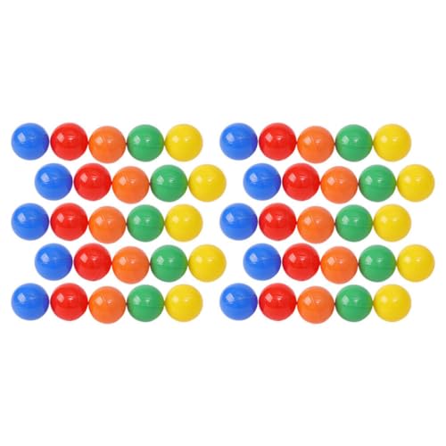 Kichvoe Bunte Lotteriekugeln 50 Stück Kunststoff-Automatenkapseln 5 cm Hohle Runde Tombola-Kugeln Zu Öffnende Bingo-Kugeln Spiel-Party-Aktivitäts-Requisiten von Kichvoe